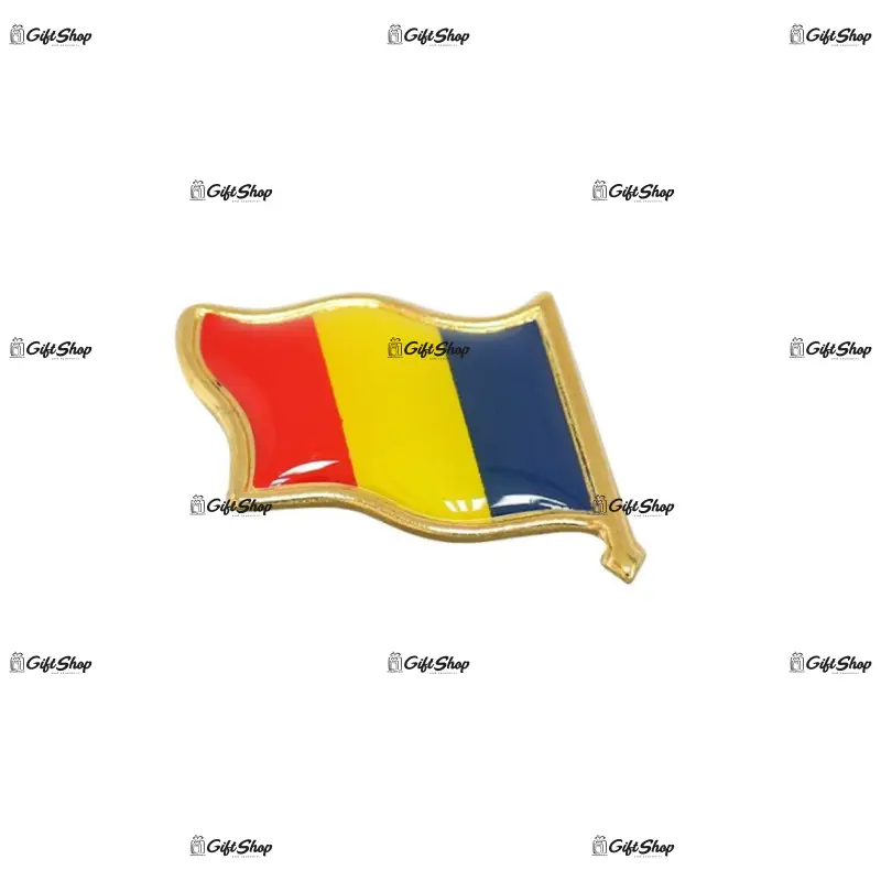 Insigna steag romania, din metal, model a